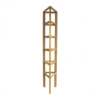 Prestige Traditional Wooden Tower Obelisk Open Iroko