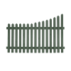 Curve Down Pointed Top Picket Fence In Dedham Vale