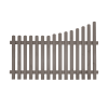 Curve Down Rounded Top Picket Fence In Autumn Tide