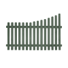 Curve Down Rounded Top Picket Fence In Dedham Vale