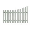 Curve Down Rounded Top Picket Fence In Manhattan Grey