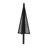 Wooden Diagonal Trellis Obelisk Black