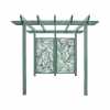 Vista Pergola with Leaf framed Panels painted Greenwich Green