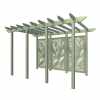 Vista Large Pergola with Leaf panels in Gorse Green
