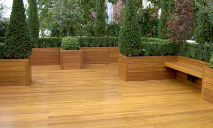 Decking with matching planters