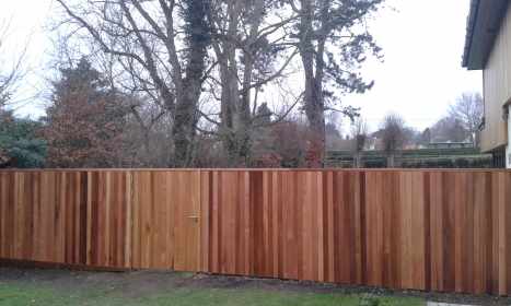Run Of Fencing With Double Width Gate