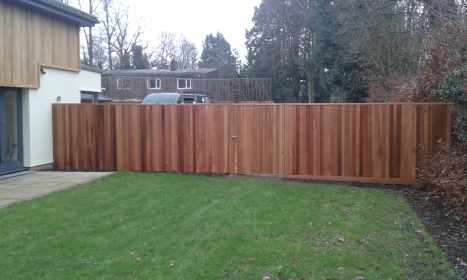 Fencing Run With Closed Bespoke Gate