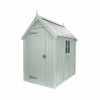 Painted Wooden Shed, tin roof with window (Manhattan Grey)
