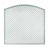 Diagonal Trellis Convex Arch Top Panel Manhattan Grey