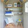 Painted Wooden Shed (Manhattan Grey) shelves not included