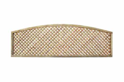 Diagonal Privacy Convex Arched Topper Panel Natural