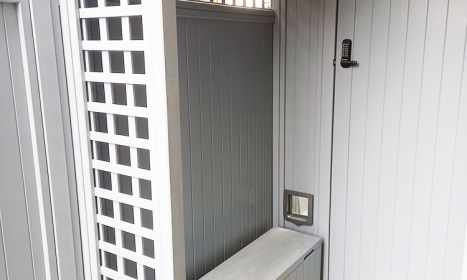 Bespoke Gate with cat flap painted in Imperial