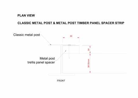 Classic Metal Post & Metal Post Timber Spacer Strip