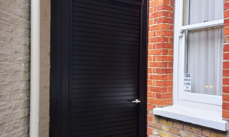 Double Sided Slatted Privacy Door