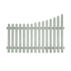 Curve Down Pointed Top Picket Fence In Manhattan Grey