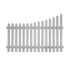 Curve Down Pointed Top Picket Fence In Stone