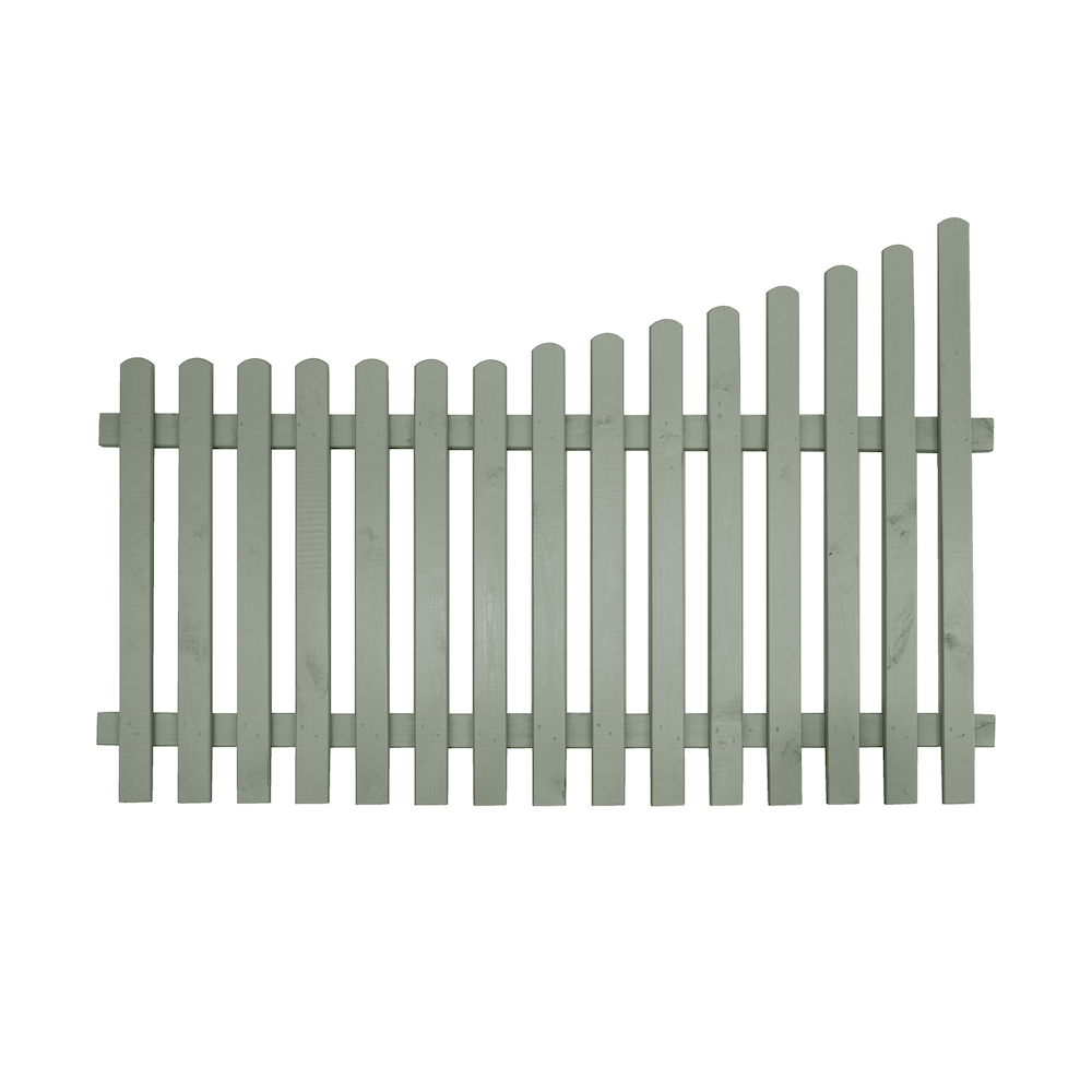Curve Down Rounded Top Picket Fence | The Garden Trellis Co