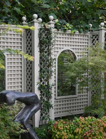 Bespoke Painted Trellis with Mirror Details
