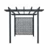 Open Pergola - Small with Open Diagonal Trellis painted Charcoal