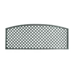 Diagonal Trellis Convex Arched Topper Panel Painted Dedham Vale