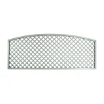 Diagonal Trellis Convex Arched Topper Panel Painted Manhattan Grey