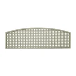 Square Privacy Convex Arched Topper Panel Painted Dark Olive