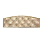 Diagonal Trellis Privacy Convex Arched Topper Panel Natural