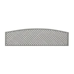 Diagonal Trellis Privacy Convex Arched Topper Panel Painted Autumn Tide