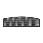 Diagonal Trellis Privacy Convex Arched Topper Panel Painted Black