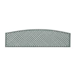 Diagonal Trellis Privacy Convex Arched Topper Panel Painted Dedham Vale