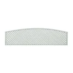 Diagonal Trellis Privacy Convex Arched Topper Panel Painted Manhattan Grey