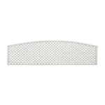Diagonal Trellis Privacy Convex Arched Topper Panel Painted Orford Cream