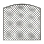 Diagonal Trellis Convex Arch Top Panel Painted Autumn Tide