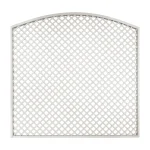 Diagonal Trellis Convex Arch Top Panel Painted Orford Cream