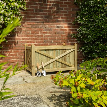 Diagonal Cross Panel Rectangular Planter