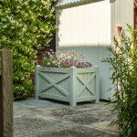 Diagonal Cross Panel Rectangular Planter