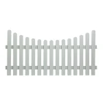 Concave Rounded Top Picket Fencing - 900mm High - Manhattan Grey