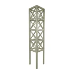 RHS Prestige Square Wooden Cross Detail Tower Obelisk Painted Dark Olive