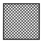 Open Diagonal Trellis Panel 70mm Gap Painted Black