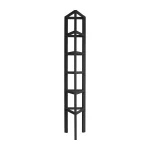 RHS Prestige Triangular Open Frame Wooden Tower Obelisk Painted Black