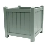 Square Planter Painted Greenwich Green