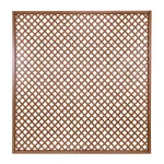 Diagonal Trellis Panel Painted Hazel Brown
