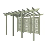 Pergola Vista Open Medina Large Painted Angled Dark Olive