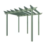 RHS Prestige Medium Pergola Painted Greenwich Green