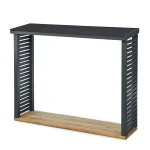 RHS Open Back Log Store Painted Charcoal