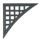 Square Corner Finishing Panels Painted Charcoal