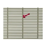 Slatted Panel Vertical Joining Strip Painted Dark Olive