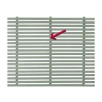 Slatted Panel Vertical Joining Strip Painted Gorse Green