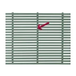Slatted Panel Vertical Joining Strip Painted Greenwich Green