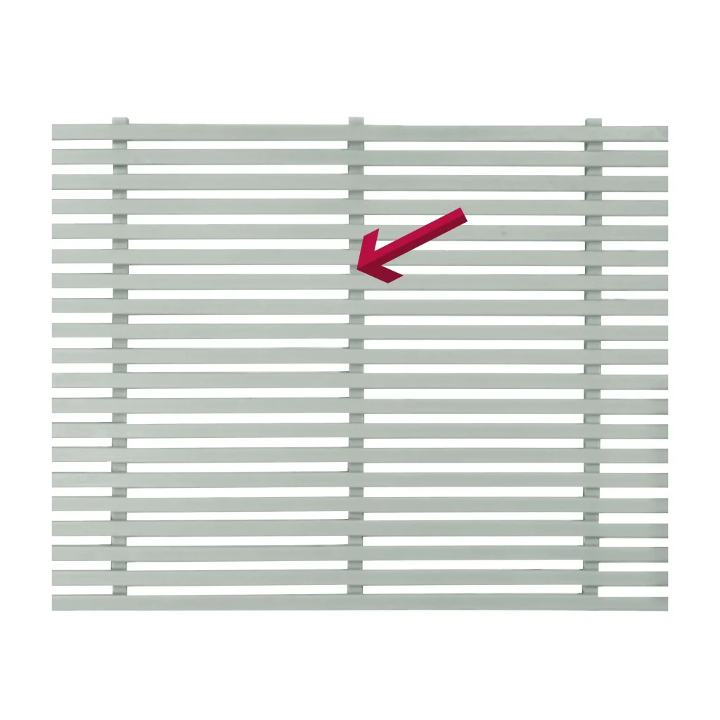 Slatted Panel Vertical Joining Strip Painted Manhattan Grey